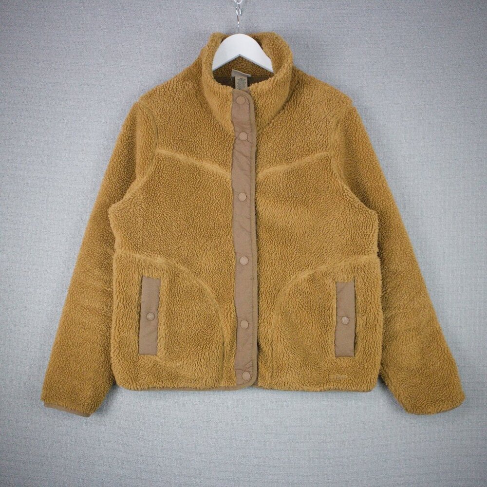 L.L. Bean Cozy Teddy Sherpa Jacket in Camel